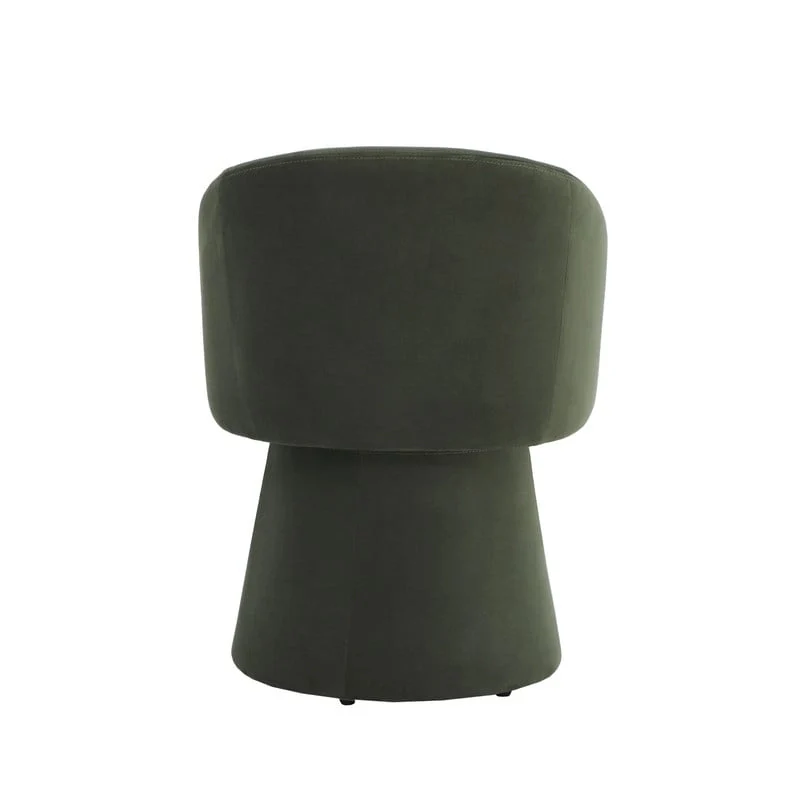 Evie Modern Upholstered Fabric Swivel Dining Chair