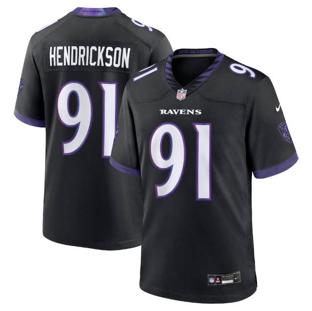 Baltimore Ravens Trey Hendrickson Black Alternate Game Jersey