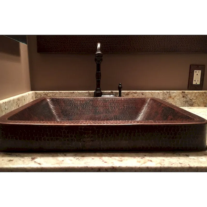 Premier Copper Products Copper Single Ground Fault/Rocker GFI Switchplate Cover - Quantity 4 (SR1_PKG4) - Brown