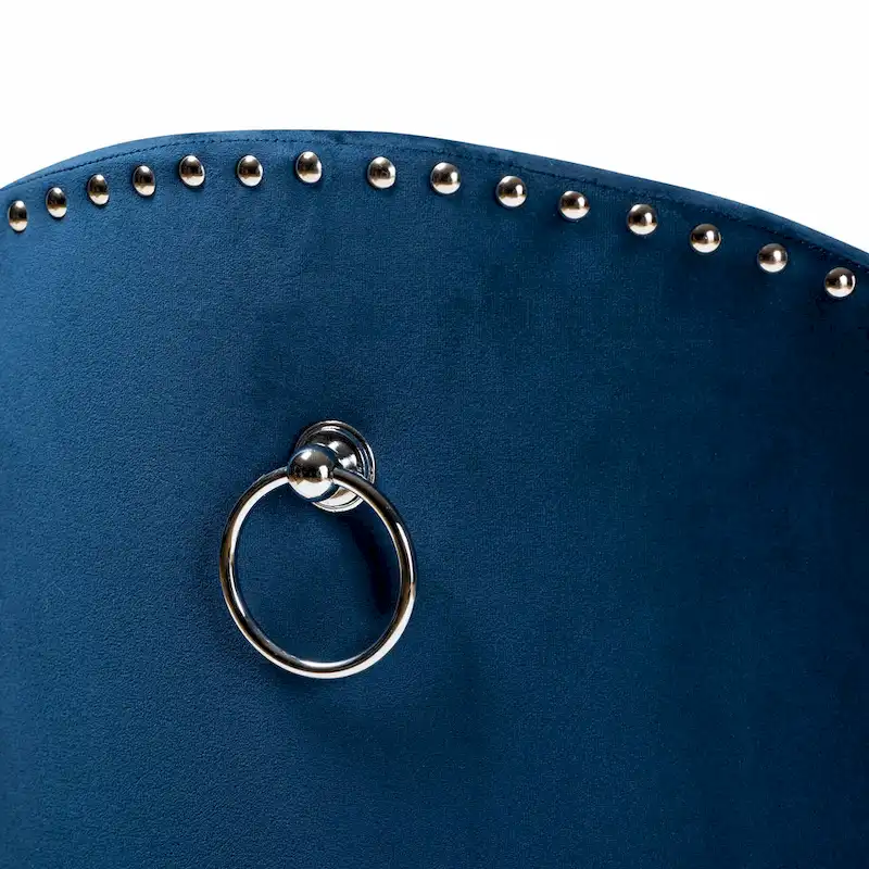 Bethel Glam and Luxe Velvet Rolling Accent Chair