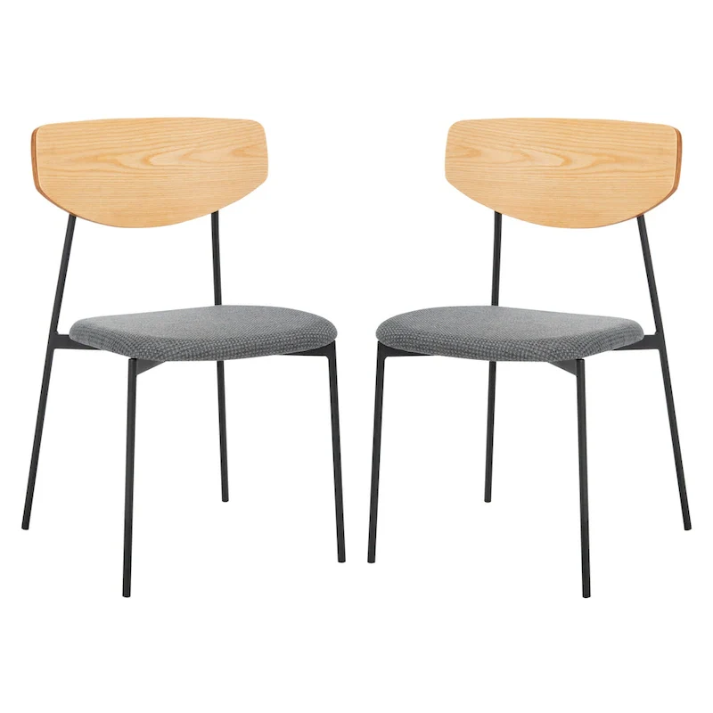 SAFAVIEH Noemie Mid-Century Dining Chair (Set of 2) - 20 W x 18.8 L x 32.5 H - 20Wx19Dx33H