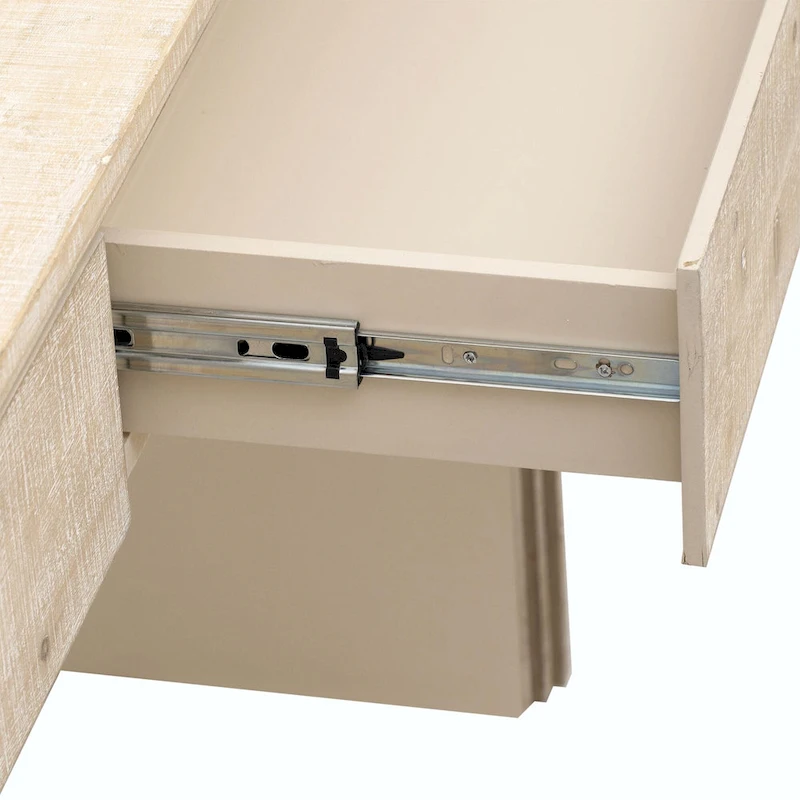 Irresistible Retro Silhouette Console Table: Open Style, Two Top Drawers