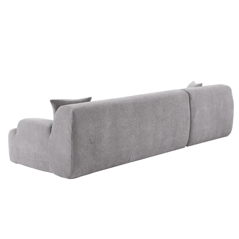 111 Polyester L-Shape Modular Sectional Sofa with High-Density Foam, 27 Deep Seat and Anti-Wrinkle Chenille Fabric