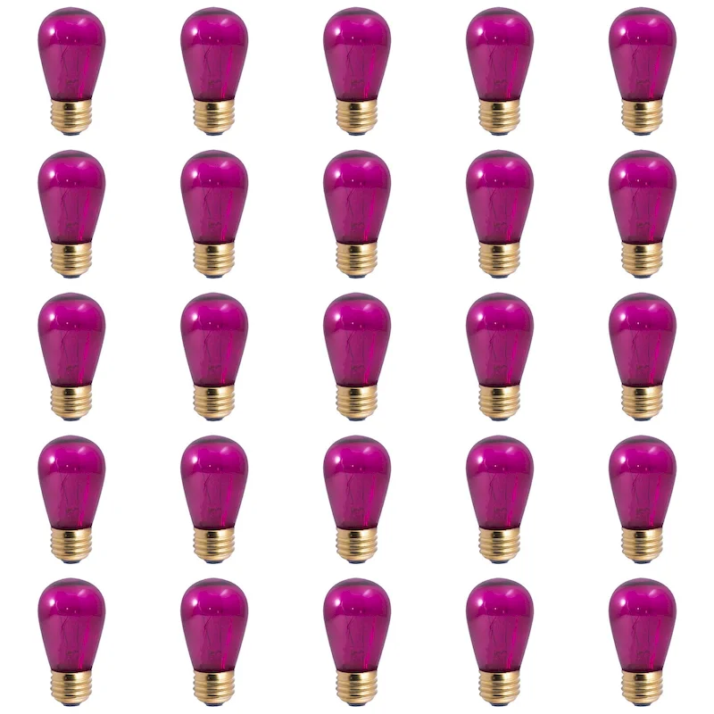 Bulbrite Pack of (25) 11 Watt Dimmable S14 Incandescent Light Bulbs with Medium (E26) Base