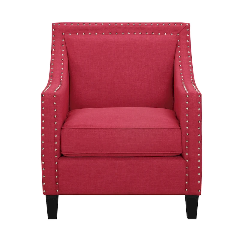 Erica Accent Armchair with Chrome Nailhead Trim
