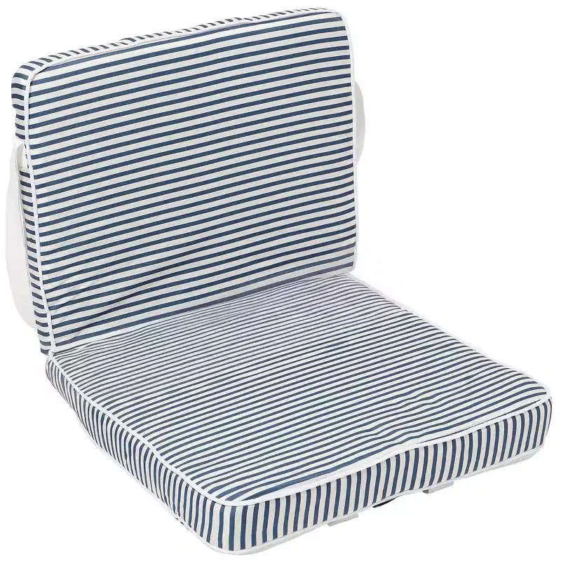 Sunnylife: Take Anywhere Folding Chair - Resort Stripe Navy Blue, Lounger Seat