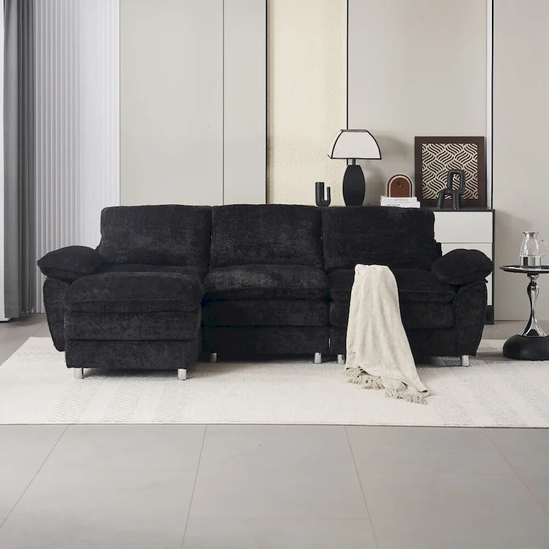 Modern Deep 3-Seat Sofa Couch