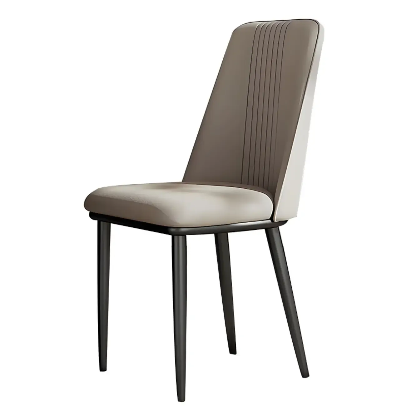 Modern Faux Leather Metal Frame Dining Chair Set of 2