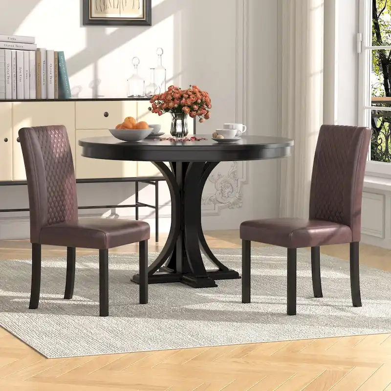 Upholstered Dining Chairs Set of 4 Parson Classic Upholstered Dining Chair,Modern 37 Parson Chairs