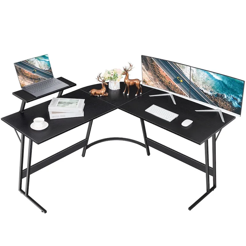 Homall L-Shaped Computer Desk Modern Corner Desk with Small Table - N/A