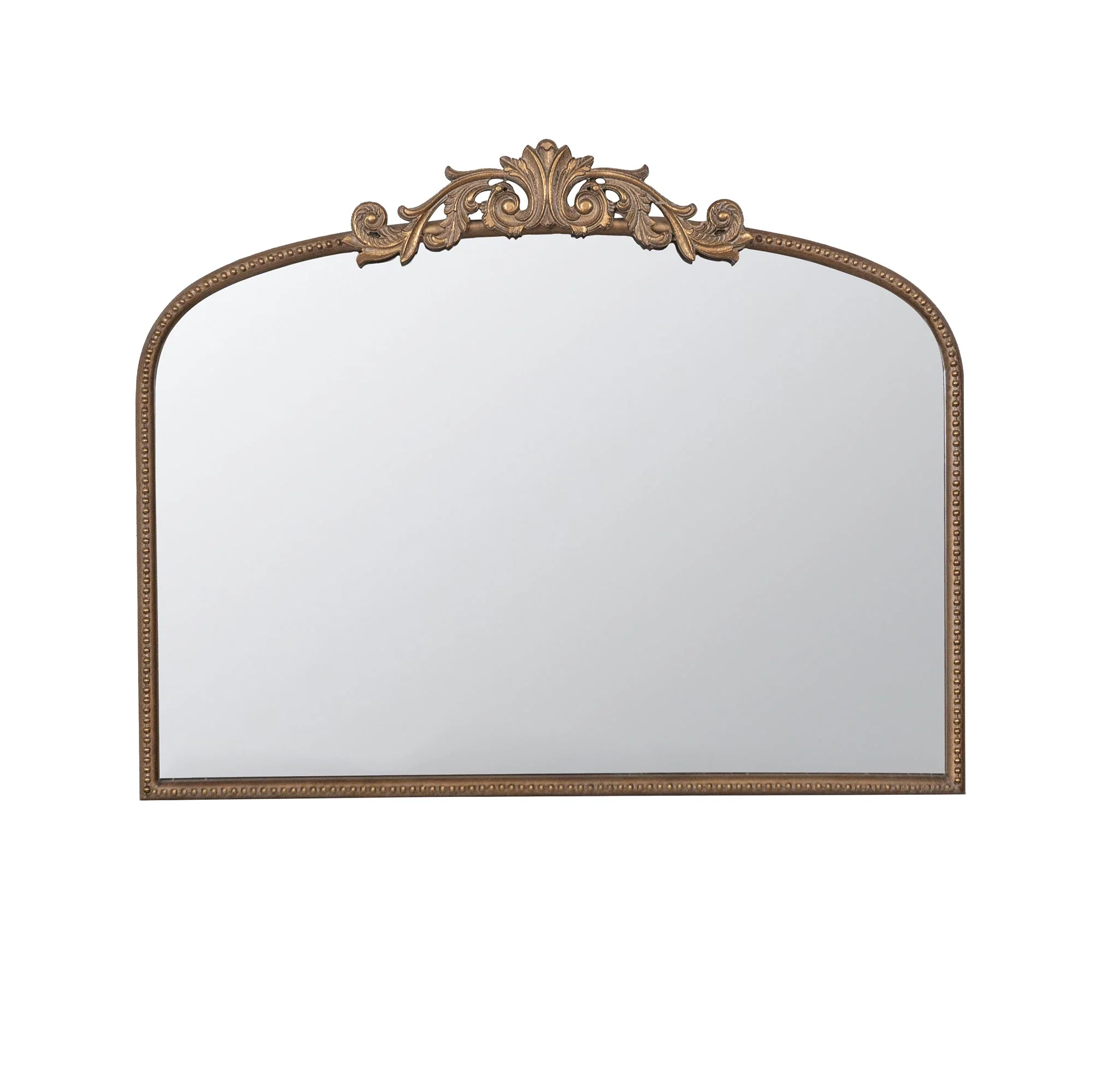 Walker Edison | Vintage Fleur Design Gold Arch Mirror