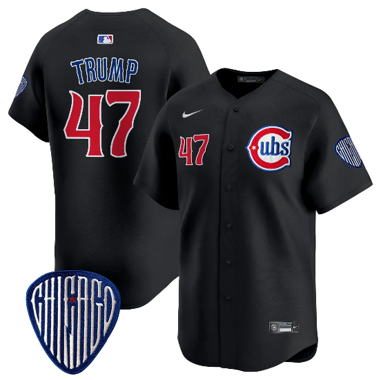 Chicago Cubs Donald Trump Alternate Vapor Premier Limited Black Jersey