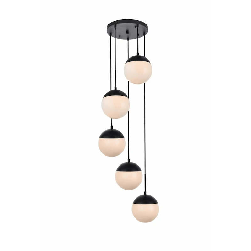 Elegant Lighting Eclipse 5 Light 18  Wide Multi Light Pendant with