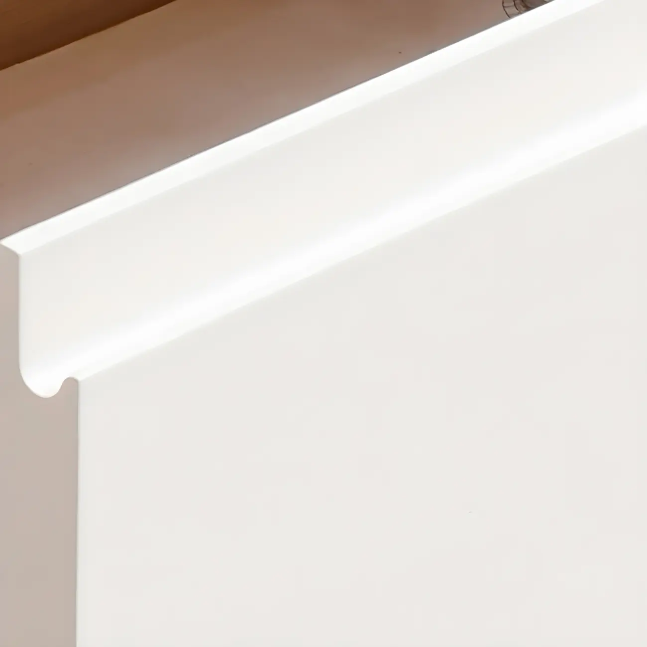 Rectangular Wall-Mounted Wood Drawers TV Stand White