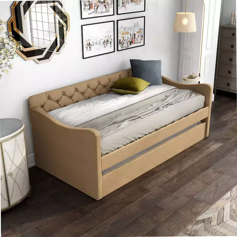 Twin Alisa Upholstered Daybed with Trundle - HOMES: Inside + Out