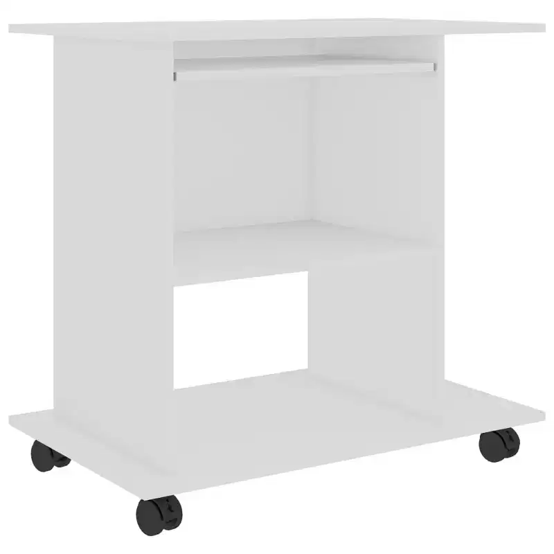 Computer Desk White Engineered wood Compact Pull-Out