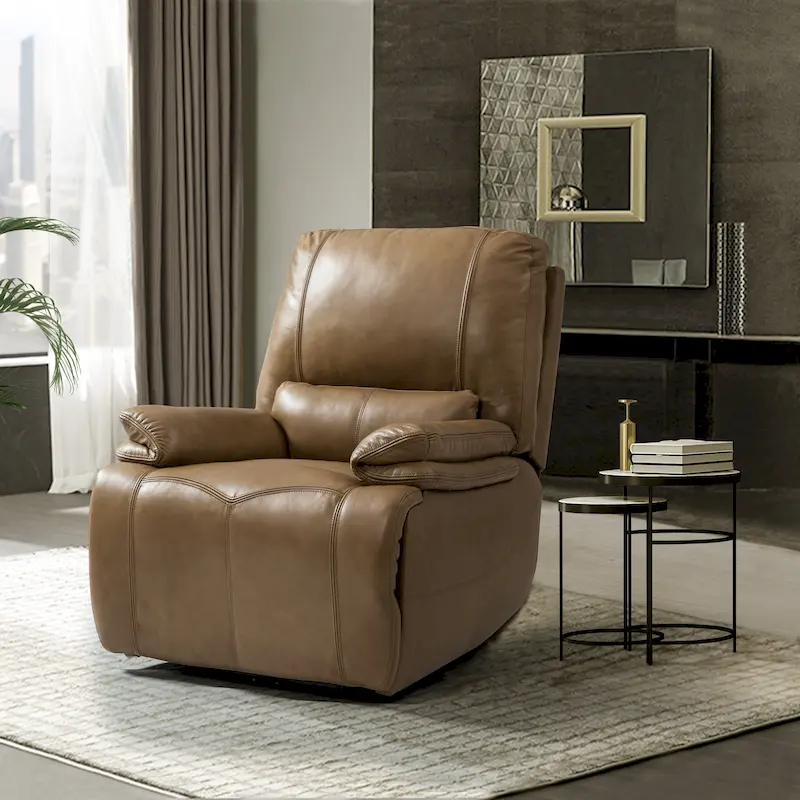 Mercedes Genuine Leather Power Recliner with Cushion Padded