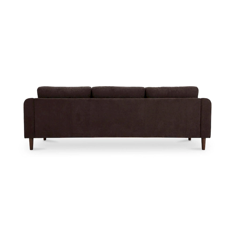 NADAAL STUDIOS Drew, Sectional with Reversible Chaise, Dark Brown - 98 X 59.2 X 33.5
