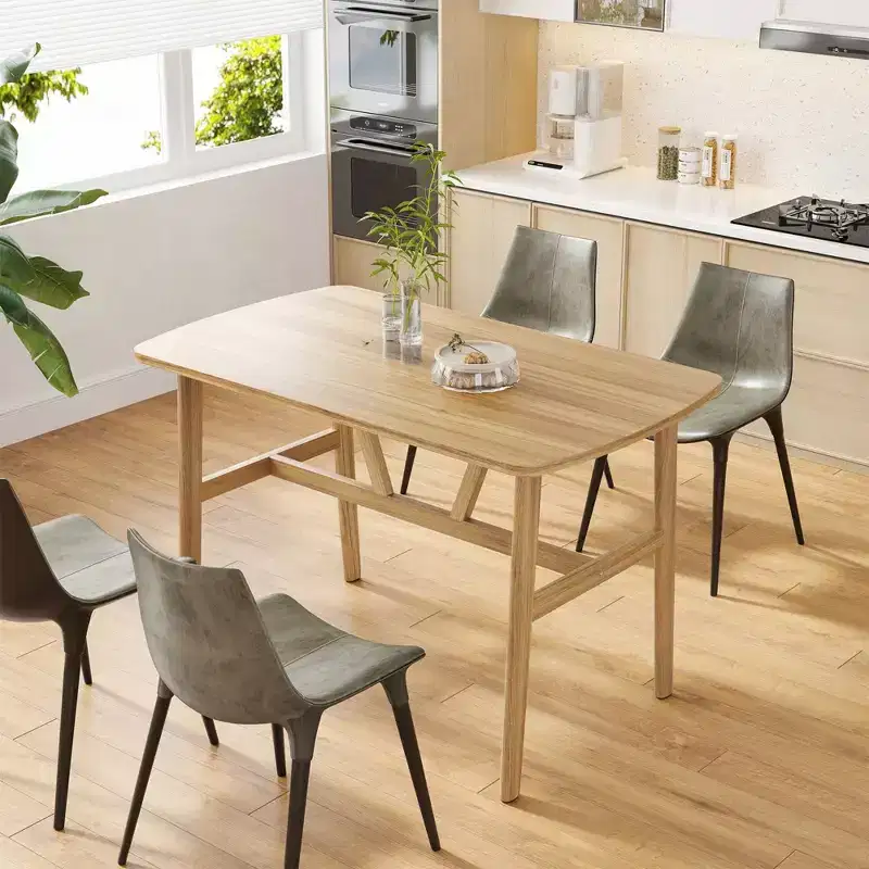 Farini 47 Dining Table for 4-6 Person, Rectangular Wood Kitchen Table