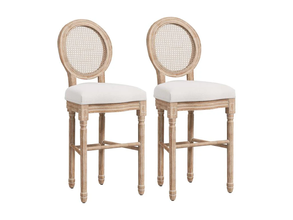 Lot Chaises Bar - Creme