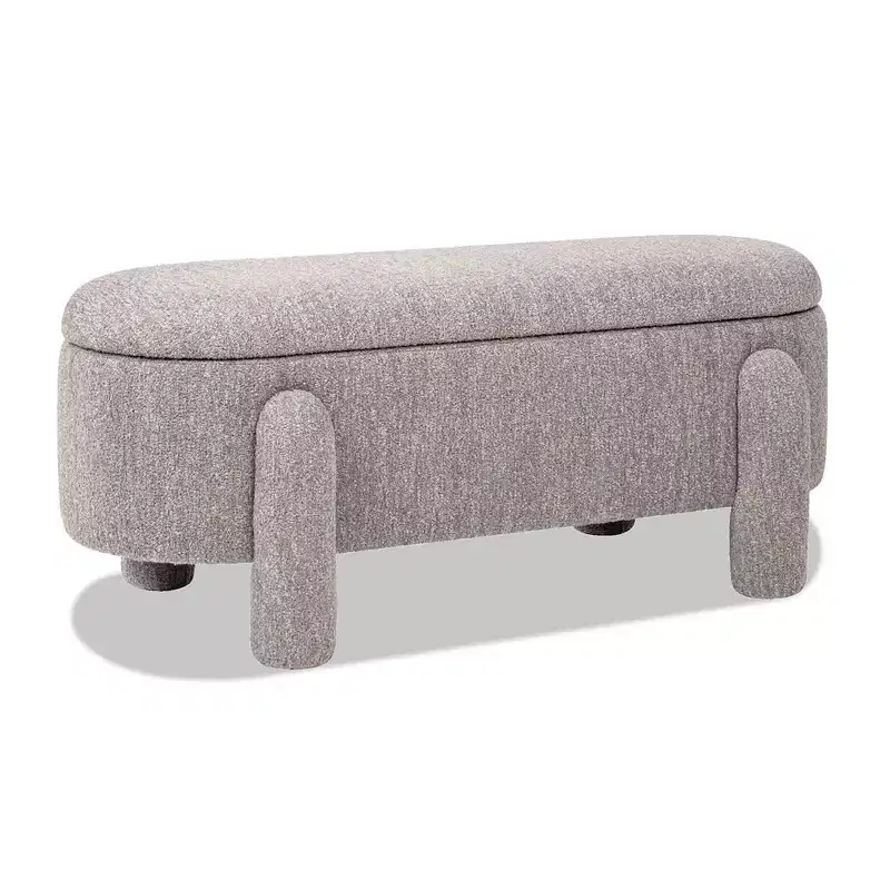 Jennifer Taylor Home Hugo 49 inch Oval Fully Upholstered Storage Bench