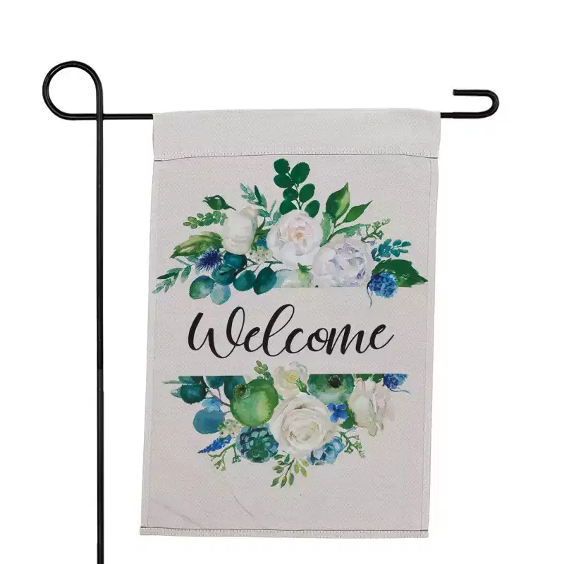 Northlight Mixed Florals Welcome Spring Outdoor Garden Flag 18 x 12.5