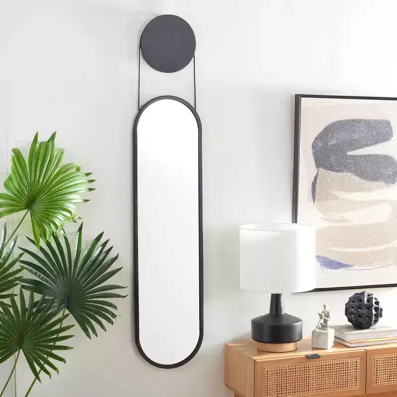 Aistina Mirror - 12.5 x 61 - MRR3072 - Matte Black - Safavieh