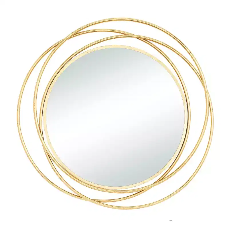 Metal Overlapping Circle Frame Wall Mirror- Olivia & May