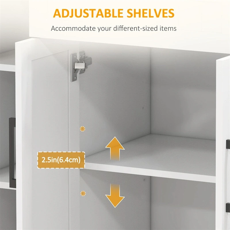 Kitchen Island on Wheels,Rolling Kitchen Cart with Rubberwood Top