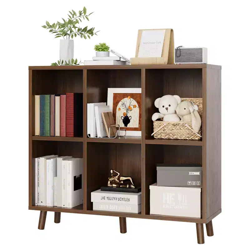 Cube Bookshelf, Storage Organizer Shelf, Freestanding Open Bookcase, Display Cabinet Organizer with Base, for Living Room, Bedroom, Home Office
