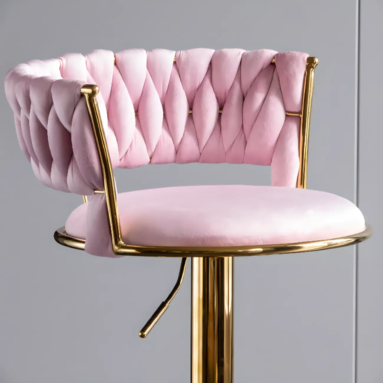 Modern Velvet Swivel Adjustable Bar Stools