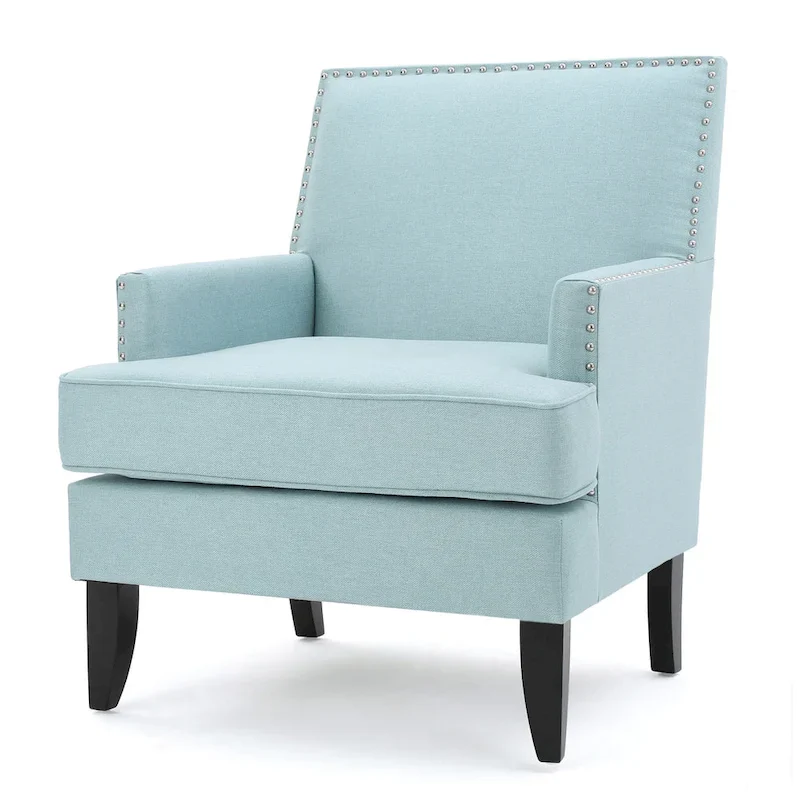 Tilla Studded Fabric Club Chair by Christopher Knight Home