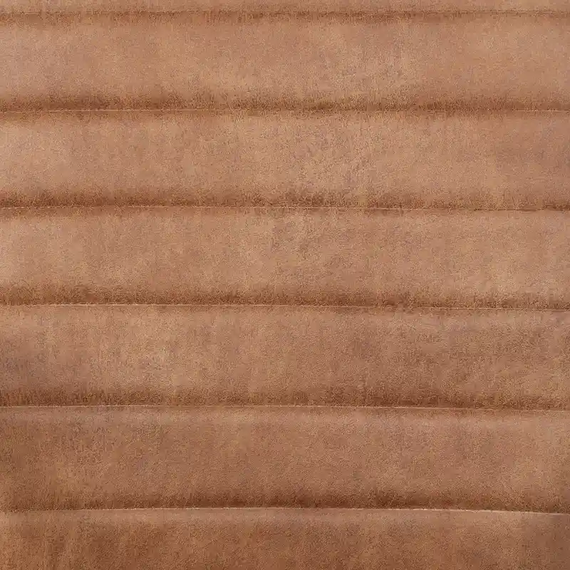 Brown Upholstered Dining Chairs with Sled Base - Set of 2