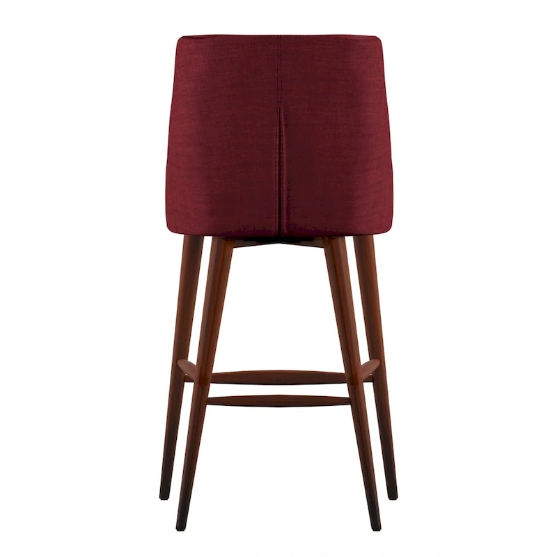 Sasha Espresso Barrel Back Counter Stools (Set of 2) iNSPIRE Q Modern