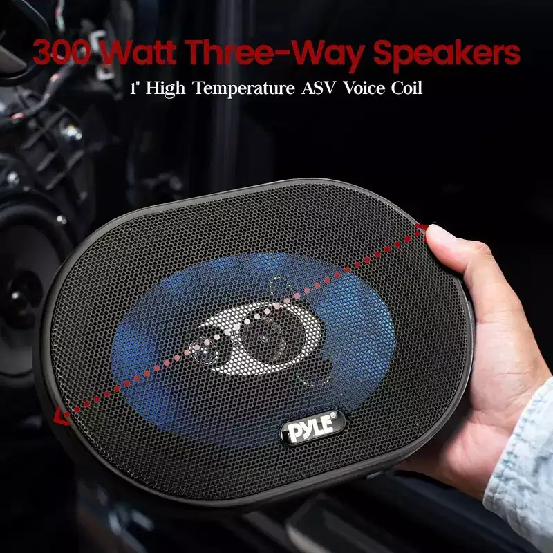 Pyle Three-Way Triaxial Speaker System (PL573BL) - Blue
