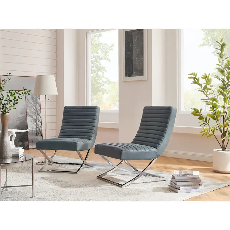 Art Leon Retro Armless Leather Chair