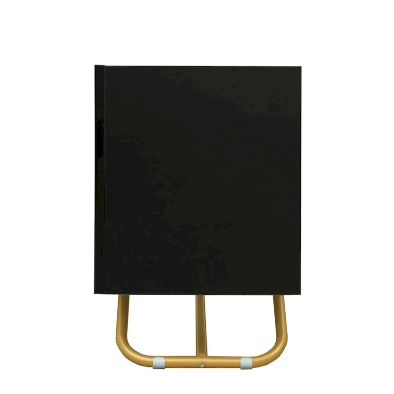 TV Console Table with Gold Frame Base