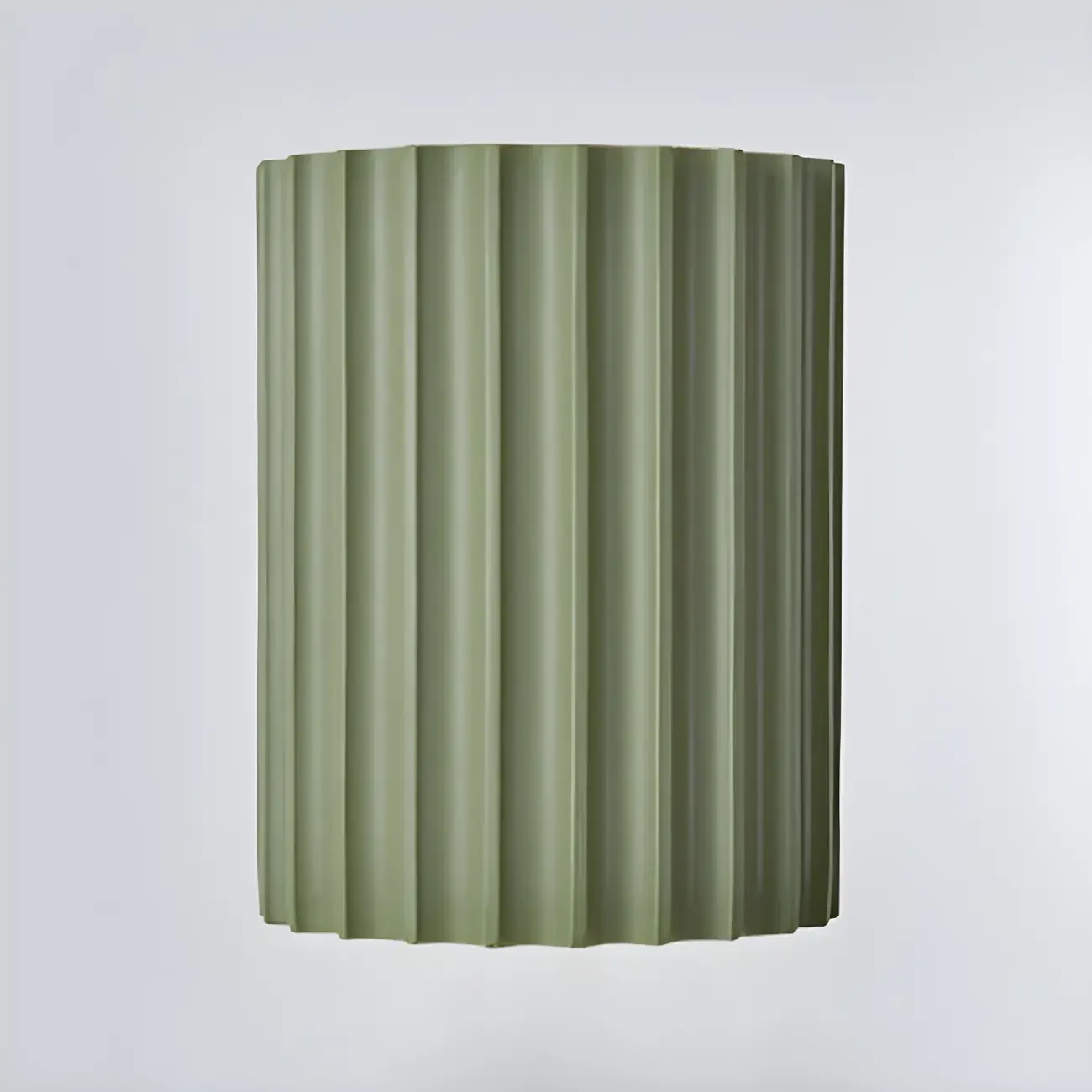 Modern Ribbed Half Cylinder Up Down Wall Sconce