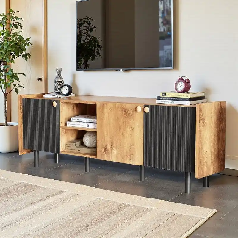 Wood TV Stand for TVs up to 70