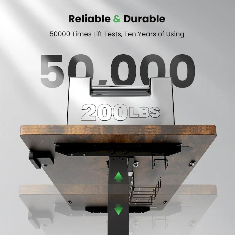 SIAGO 48 x 24 Inch Computer Desk Height Adjustable Electric Sit Stand Up Desk