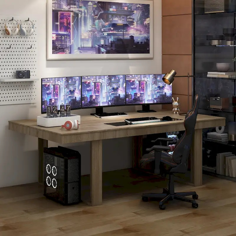 Modern Office Conference Meeting Room Table, 86.6X47.2 Computer Desk