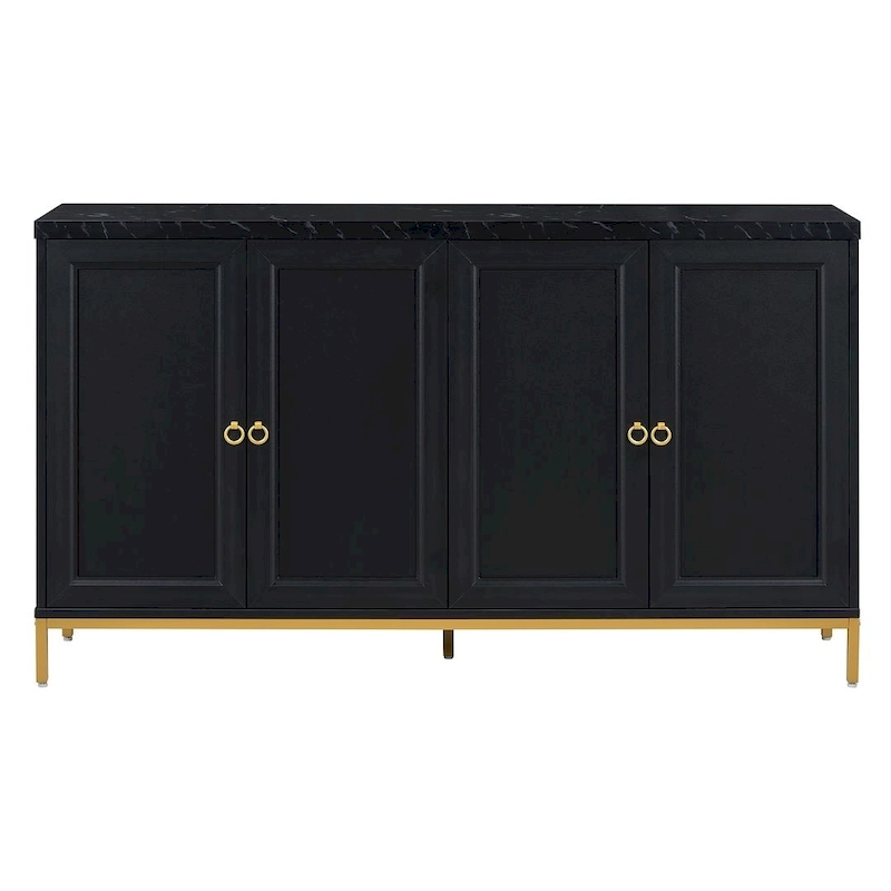 59.30Faux Marble Top and Ample Storage Buffets/Sideboard for Dining Room