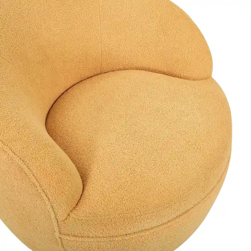 Galleria 360 Swivel Teddy Sherpa Fabric Barrel Chair