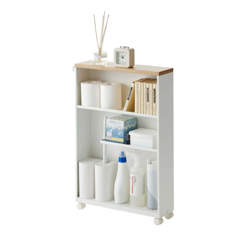 Rolling Storage Cart, Steel, Minimal Assembly - L 18.7 x W 5.12 x H 26.97 inches