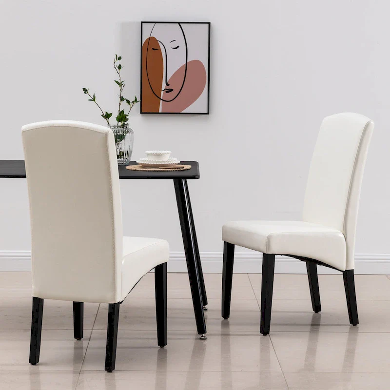 Modern Faux Leather Dining Chair Set of 2 – 4 Colors