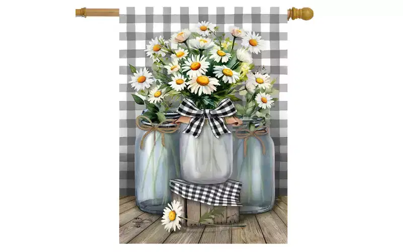 Briarwood Lane Spring House Flag 40x28 For Outdoor Farmhouse Jars For Spring House Flag