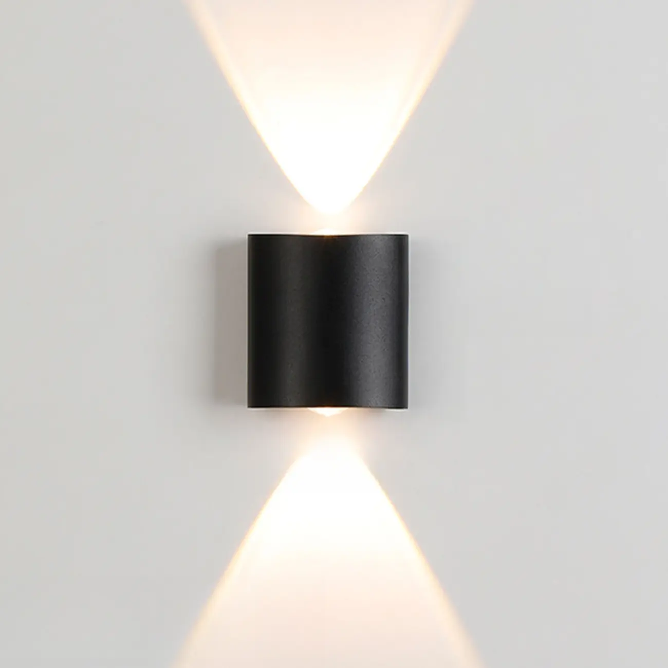 Outdoor Subdued Light Up & Down Metal Wall Sconce