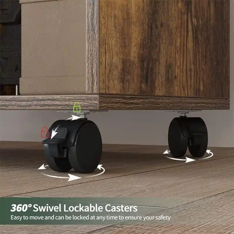 3-Drawer Mobile File Cabinet - 14.2 D x 31.5 W x 25.4 H