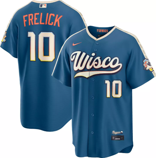 Milwaukee Brewers Sal Frelick #10 2026 City Connect Stadium Jersey
