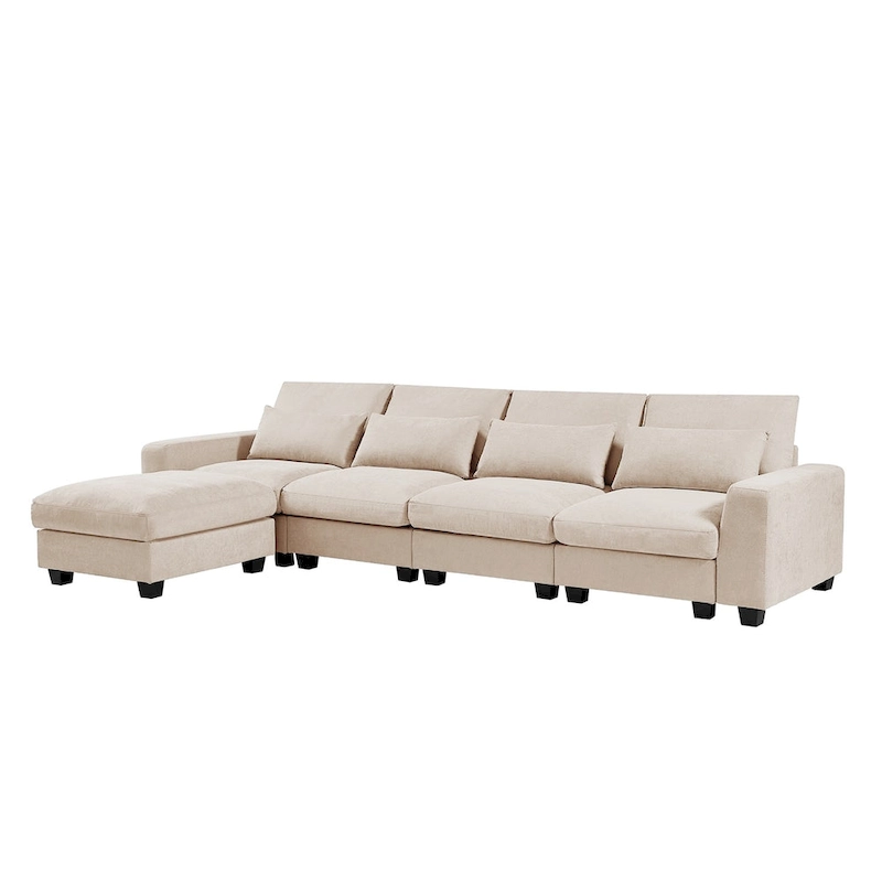 Merax Convertible Sofa Couch with Reversible Chaise